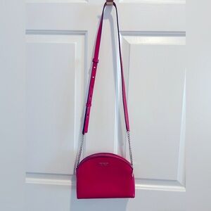 Kate Spade Red Crossbody Bag with Modern Minimalist Design